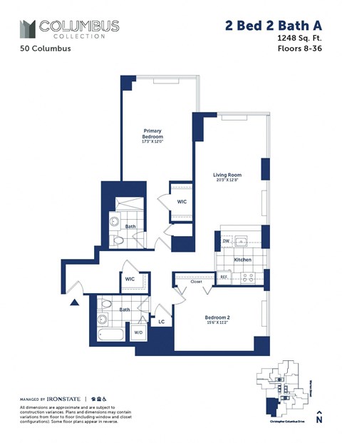 the address residence opera 2 bed 2 bath floor plan